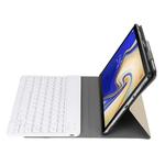 A720 Bluetooth 3.0 Ultra-thin Detachable Bluetooth Keyboard Leather Tablet Case + Leather Tablet Case for Samsung Galaxy Tab S5e T720, with Pen Slot & Holder(Gold)