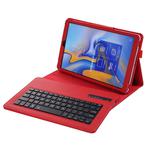 SA590 Bluetooth 3.0 Litchi Texture Detachable Bluetooth Keyboard Leather Tablet Case for Samsung Galaxy Tab A 10.5 inch T590 / T595, with Holder (Red)