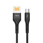 TOTUDESIGN BMA-026 Soft Series 2.4A Micro USB Silicone Charging Cable, Length: 1m (Black)