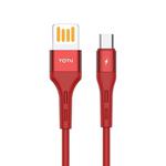 TOTUDESIGN BMA-026 Soft Series 2.4A Micro USB Silicone Charging Cable, Length: 1m (Red)