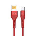 TOTUDESIGN BTA-028 Soft Series 3A Type-C / USB-C Silicone Charging Cable, Length: 1m (Red)