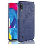 Shockproof Crocodile Texture PC + PU Case for Galaxy M10 (Blue)