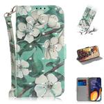 3D Colored Drawing Watercolor Flower Pattern Horizontal Flip Leather Case for Galaxy A60, with Holder & Card Slots & Wallet