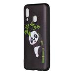 Embossed Painted Panda and Bamboo Pattern TPU Case for Galaxy A40