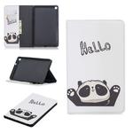 Colored Drawing Hello Panda Pattern Horizontal Flip Leather Case for Galaxy Tab A 8 (2019) P200 / P205, with Holder & Card Slots & Wallet