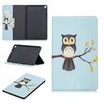 Colored Drawing Eagle on The Tree Pattern Horizontal Flip Leather Case for Galaxy Tab A 10.1 (2019) T510 / T515, with Holder & Card Slots & Wallet