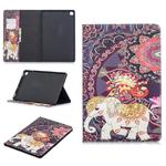 Colored Drawing Flower Elephant Pattern Horizontal Flip Leather Case for Galaxy Tab S5e 10.5 T720 / T725, with Holder & Card Slots & Wallet