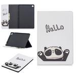 Colored Drawing Hello Panda Pattern Horizontal Flip Leather Case for Galaxy Tab S5e 10.5 T720 / T725, with Holder & Card Slots & Wallet