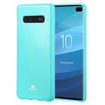 GOOSPERY PEARL JELLY TPU Anti-fall and Scratch Case for Galaxy S10+ (Mint Green)