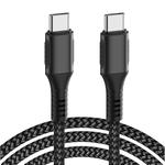 WIWU F20 PD 100W Type-C to Type-C Fast Charging Cable, Length : 2m (Black)