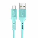 WIWU G50 1.2m 2.4A USB to Type-C/USB-C Charging Cable(Mint Green)