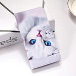 White Cat Pattern Colored Drawing Horizontal Flip Leather Case for Galaxy S10e, with Holder & Card Slots & Wallet & Lanyard