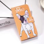 Dog Pattern Colored Drawing Horizontal Flip Leather Case for Galaxy S10e, with Holder & Card Slots & Wallet & Lanyard