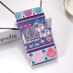 Elephant Pattern Colored Drawing Horizontal Flip Leather Case for Galaxy S10, with Holder & Card Slots & Wallet & Lanyard
