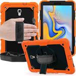 Shockproof Colorful Silica Gel + PC Protective Case for Galaxy Tab A 10.5 T590, with Holder & Shoulder Strap & Hand Strap & Pen Slot(Orange)