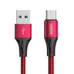 JOYROOM S-0230N1 N1 Series 0.2m 3A USB to USB-C / Type-C Data Sync Charge Cable(Red)