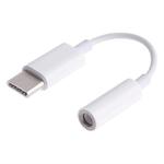 9cm USB-C / Type-C Male to 3.5mm Audio Female Adapter Converter(White)