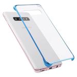 Ultra-thin Transparent Plating PC Protestive Back Case for Galaxy S10+ (Blue)