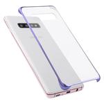 Ultra-thin Transparent Plating PC Protestive Back Case for Galaxy S10+ (Purple)