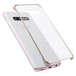 Ultra-thin Transparent Plating PC Protestive Back Case for Galaxy S10 (Gold)