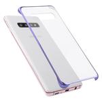 Ultra-thin Transparent Plating PC Protestive Back Case for Galaxy S10 (Purple)