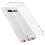 Ultra-thin Transparent Plating PC Protestive Back Case for Galaxy S10 (Silver)