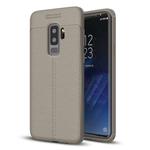 For Galaxy S9+ Litchi Texture Soft TPU Anti-skip Protective Cover Back Case(Grey)