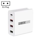 WLX-A6 4 Ports Quick Charging USB Travel Charger Power Adapter, EU Plug