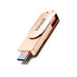 Kinzdi 128GB USB 3.0 + Type-C 3.0 Interface Metal Twister Flash Disk V11 (Rose Gold)