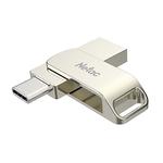 Netac U783C 64GB USB-C / Type-C + USB 3.0 360 Degrees Rotation Zinc Alloy Flash Drive OTG U Disk