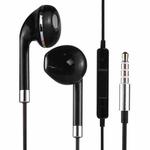 Black Wire Body 3.5mm In-Ear Earphone with Line Control & Mic for iPhone, Galaxy, Huawei, Xiaomi, LG, HTC and Other Smart Phones(Silver)