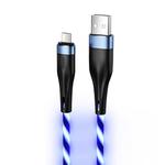 JOYROOM S-1224N3 2.4A Micro USB Intelligent Light Control Streamer Charging Data Cable, Length: 1.2m(Blue)