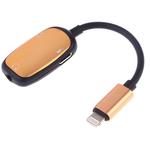 8 Pin to 8 Pin Charging Interface + 8 Pin Earphone Interface + 3.5mm Audio Interface Earphone Adapter(Gold)