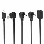 4 PCS USB-C / Type-C Female to Micro USB (Straight / Up / Down / Left Angle) Male Adapter Cable, Length: about 30cm, For Samsung, Huawei, Xiaomi, HTC, Meizu, Sony and other Smartphones