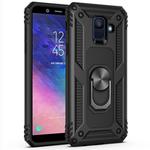 Armor Shockproof TPU + PC Protective Case for Galaxy A6 (2018), with 360 Degree Rotation Holder (Black)
