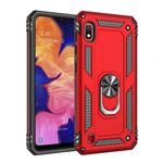 Armor Shockproof TPU + PC Protective Case for Galaxy A10, with 360 Degree Rotation Holder (Red)