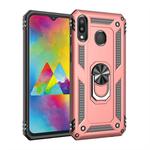 Armor Shockproof TPU + PC Protective Case for Galaxy M20, with 360 Degree Rotation Holder (Rose Gold)