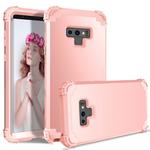 Shockproof 3 in 1 No Gap in the Middle Silicone + PC Case for Galaxy Note9(Rose Gold)