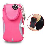 Multi-functional Sports Armband Waterproof Phone Bag for 5 Inch Screen Phone, Size: M(Pink)