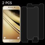 2 PCS For Galaxy C7 / C700 0.26mm 9H Surface Hardness 2.5D Explosion-proof Tempered Glass Screen Film