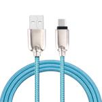 1M Woven Style Metal Head 108 Copper Cores USB-C / Type-C to USB Data Sync Charging Cable, For Galaxy S8 & S8 + / LG G6 / Huawei P10 & P10 Plus / Xiaomi Mi6 & Max 2 and other Smartphones(Blue)