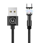 USAMS US-SJ473 U59 2.4A Type-C / USB-C Rotating Aluminum Alloy Magnetic Charging Cable, Length:1m (Black)