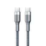 REMAX RC-010 1m 3A Type-C to USB-C / Type-C 18W PD Fast Charging Data Cable(Silver)