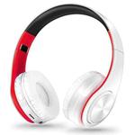 LPT660 Wireless Folding Sports Stereo Music Bluetooth Phones Earphones Support TF Card (Red)