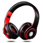 SG-8 Bluetooth 4.0 + EDR Headphones Wireless Over-ear TF Card FM Radio Stereo Music Headset with Mic (Red)