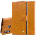 Business Style Oil Wax Texture Horizontal Flip Leather Case for Galaxy M30, with Holder & Card Slots & Wallet (Brown)