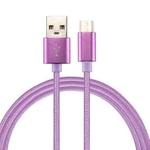 Knit Texture USB to USB-C / Type-C Data Sync Charging Cable, Cable Length: 50cm(Purple)