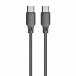 WK WDC-106 3A Type-C / USB-C to Type-C / USB-C Full Speed Charging Data Cable, Length: 1m (Black)