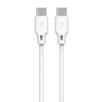 WK WDC-106 3A Type-C / USB-C to Type-C / USB-C Full Speed Charging Data Cable, Length: 1m (White)