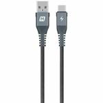 MOMAX DA12D 5A USB to USB-C / Type-C Charging + Data Transmission Nylon Braided Data Cable, Cable Length: 0.3m (Dark Gray)